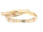 22K Yellow &amp; White Gold Bangles