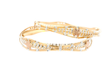 22K Yellow &amp; White Gold Bangles