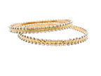 22K Yellow &amp; White Gold Bangles