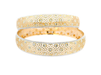 22K Yellow + White Gold Bangles