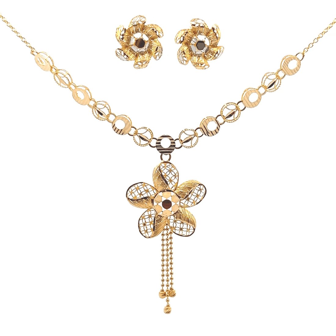 22K Yellow Gold Chain Set with Lobster Lock