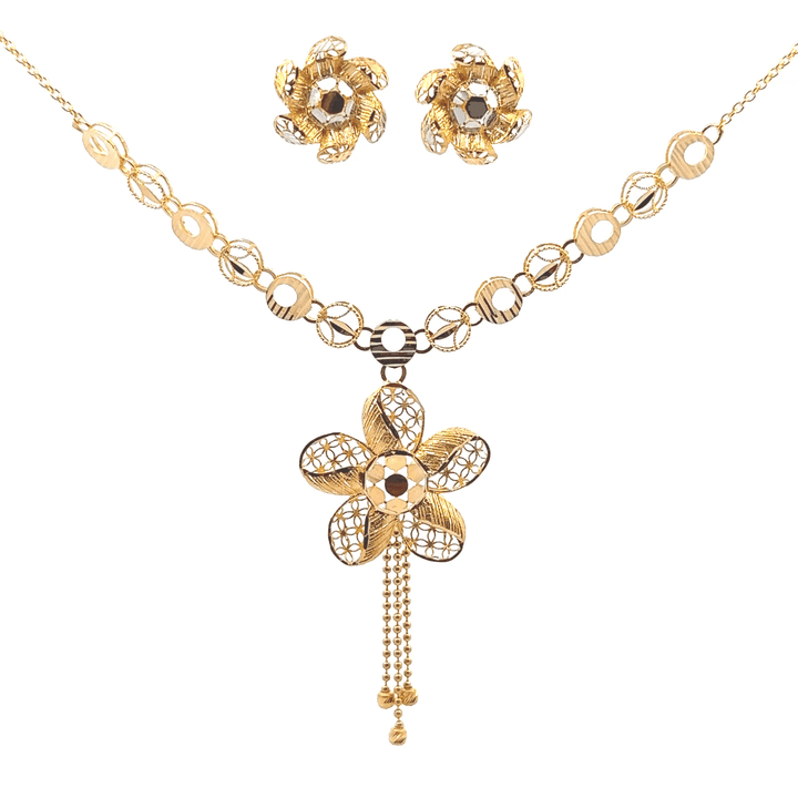 22K Yellow Gold Chain Set with Lobster Lock