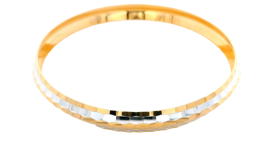 22K Yellow &amp; White Gold Men's Karra