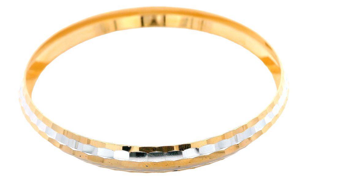 22K Yellow &amp; White Gold Men's Karra