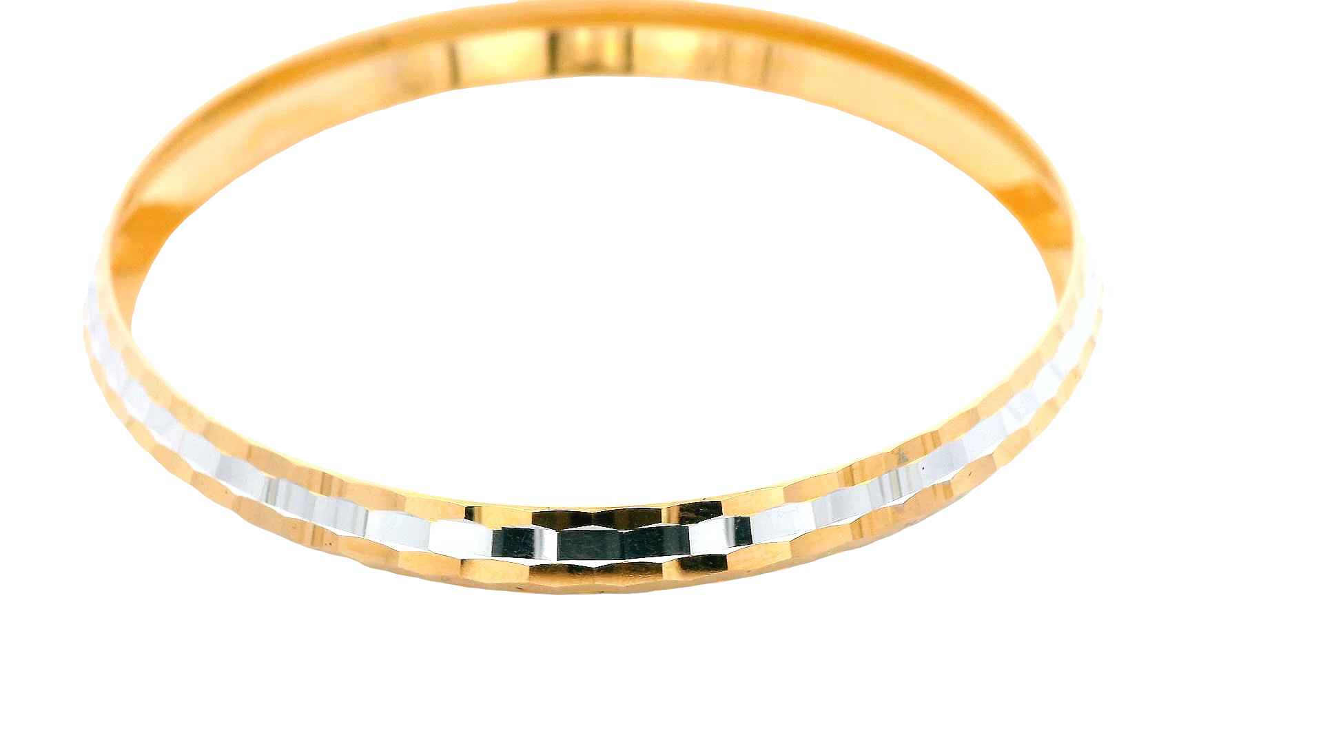 22K Yellow &amp; White Gold Men's Karra