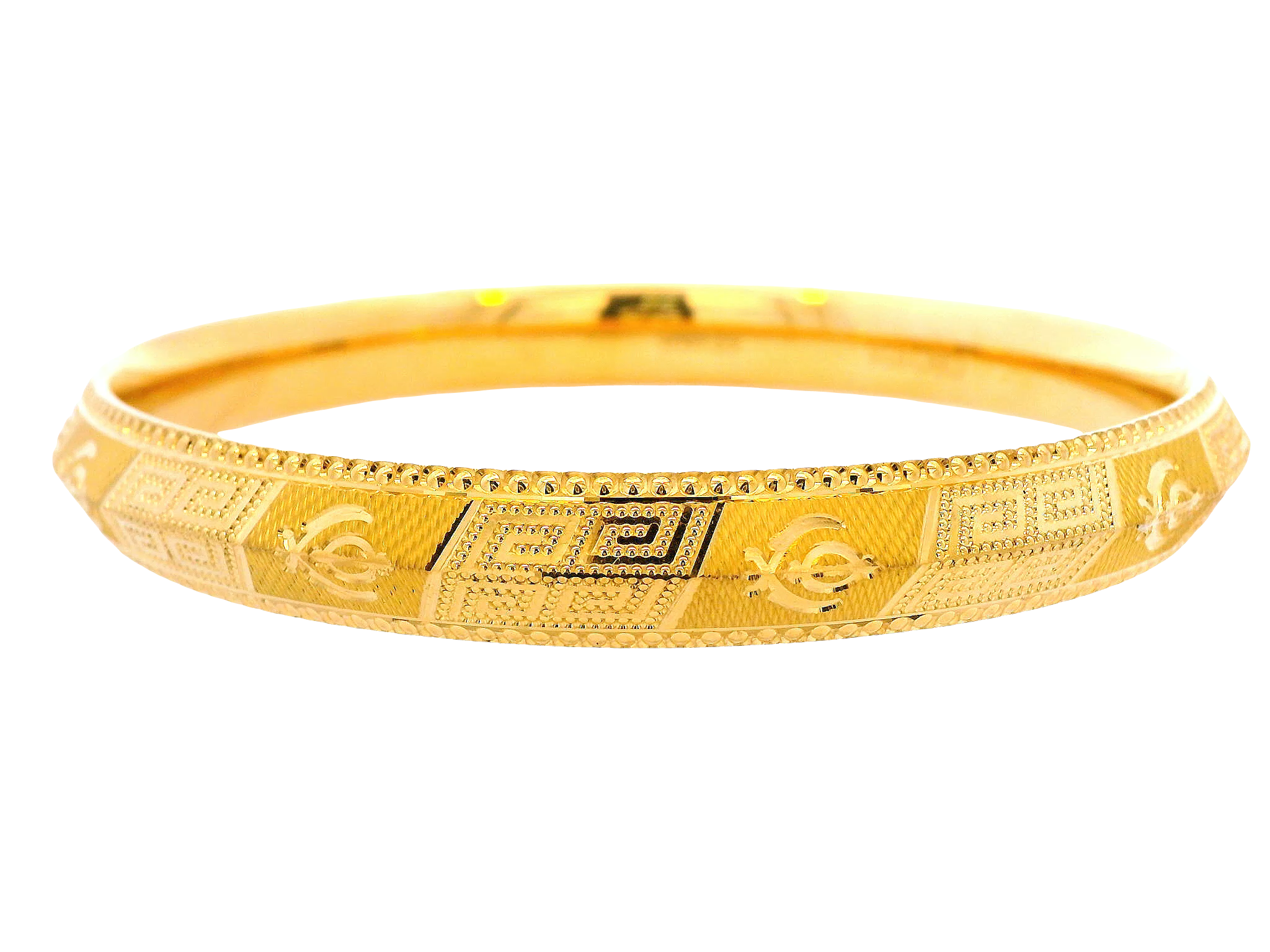 22K Yellow Gold Bangle karra