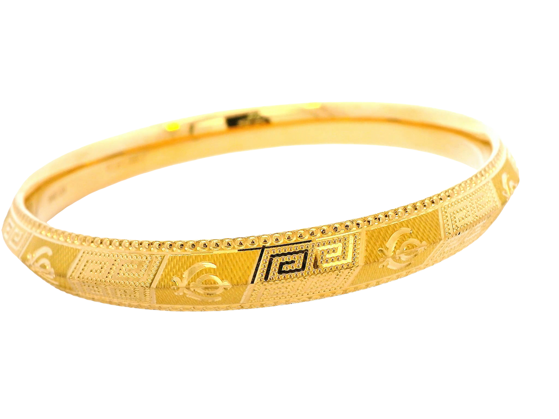 22K Yellow Gold Bangle karra