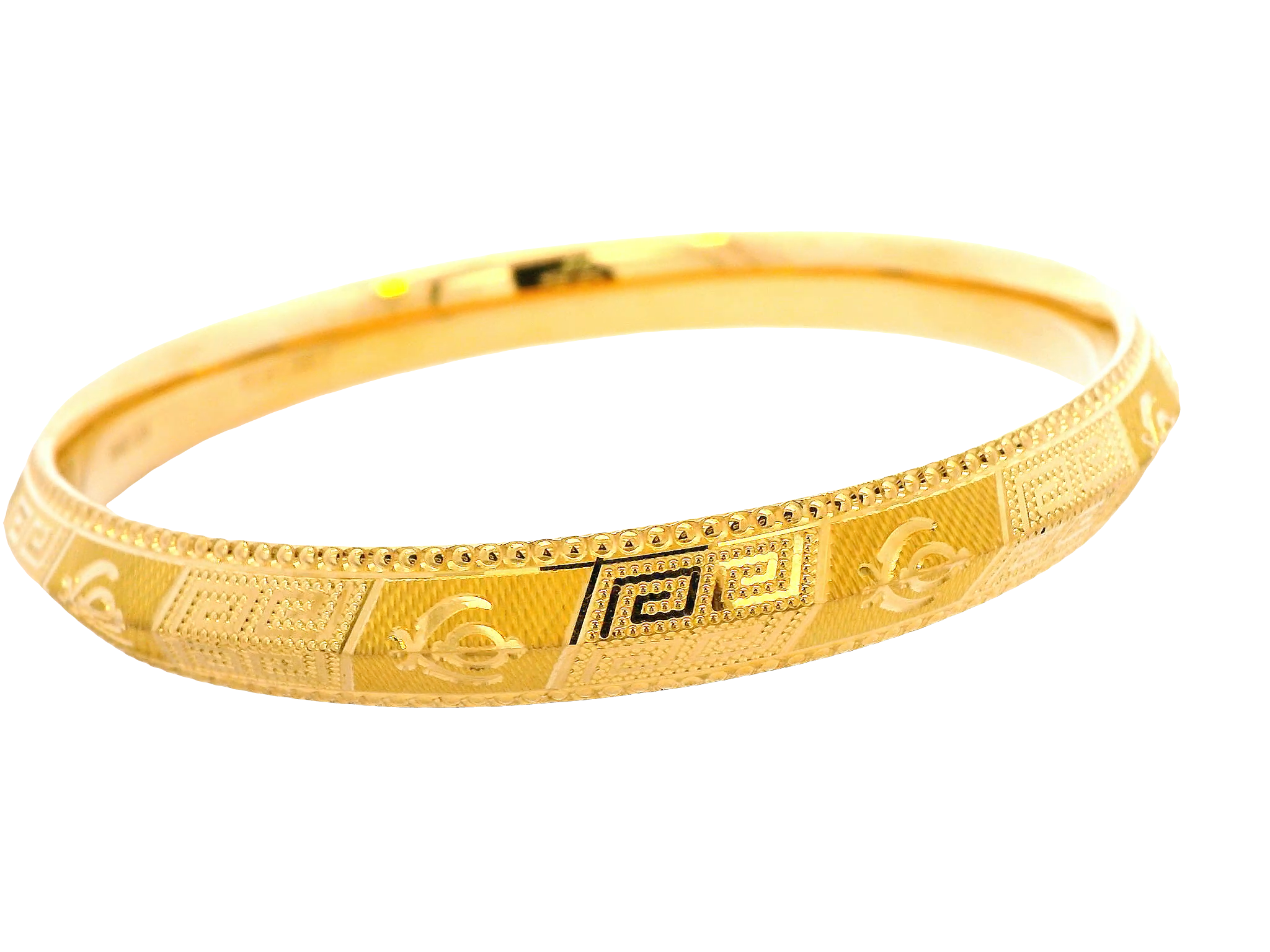 22K Yellow Gold Bangle karra
