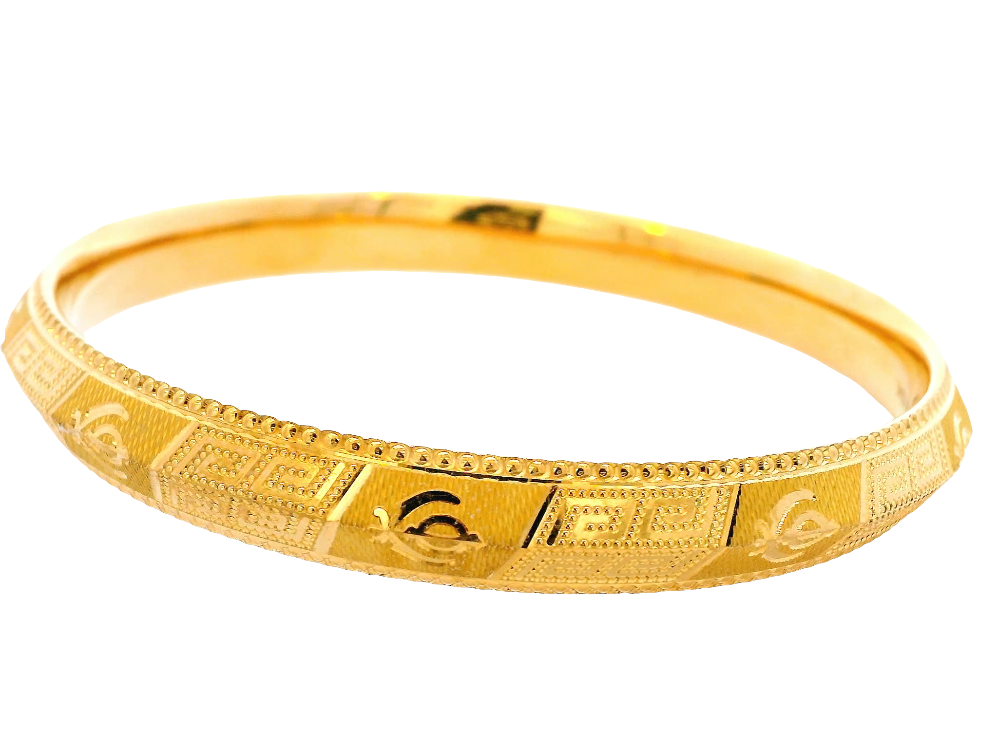 22K Yellow Gold Bangle karra