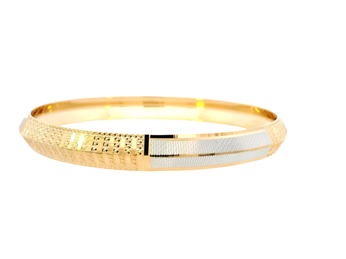 22K Yellow + White Gold Men’s Karra