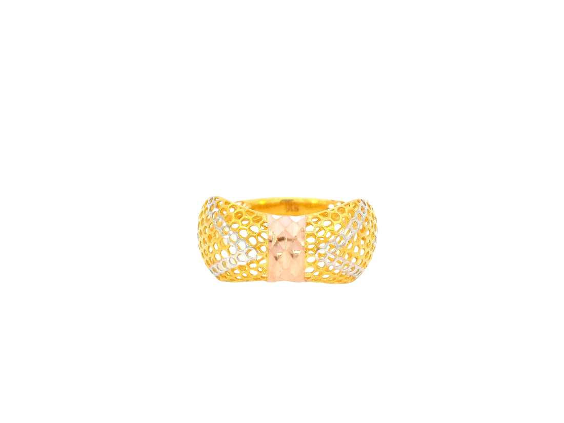 22K Tri-Color Gold Ring