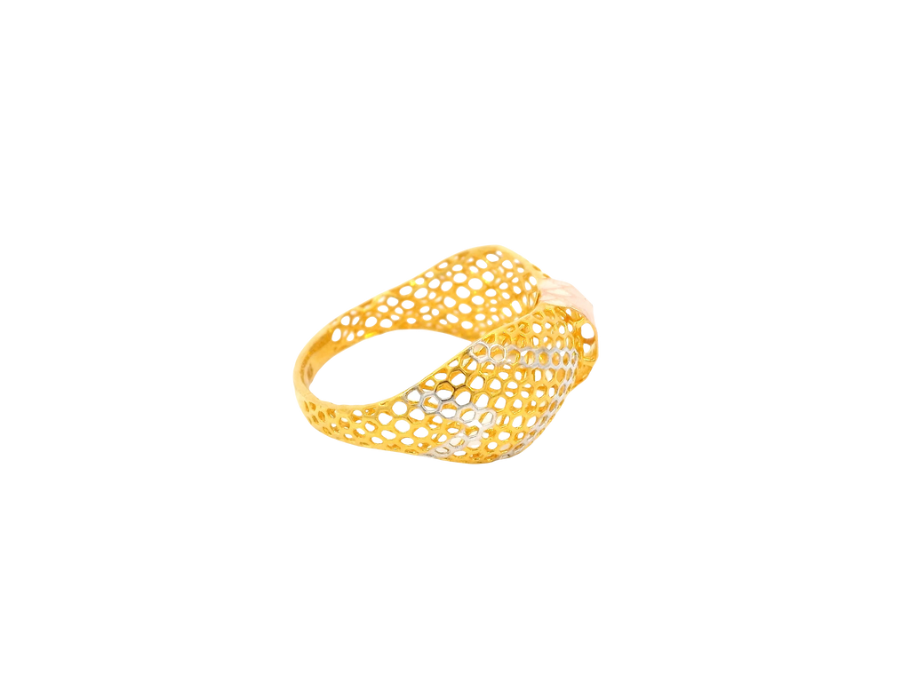 22K Tri-Color Gold Ring