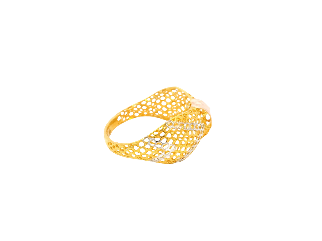 22K Tri-Color Gold Ring