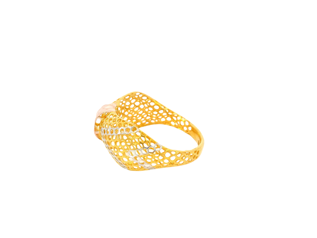 22K Tri-Color Gold Ring