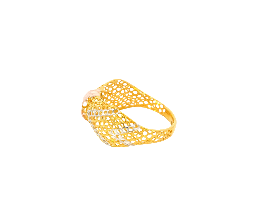 22K Tri-Color Gold Ring