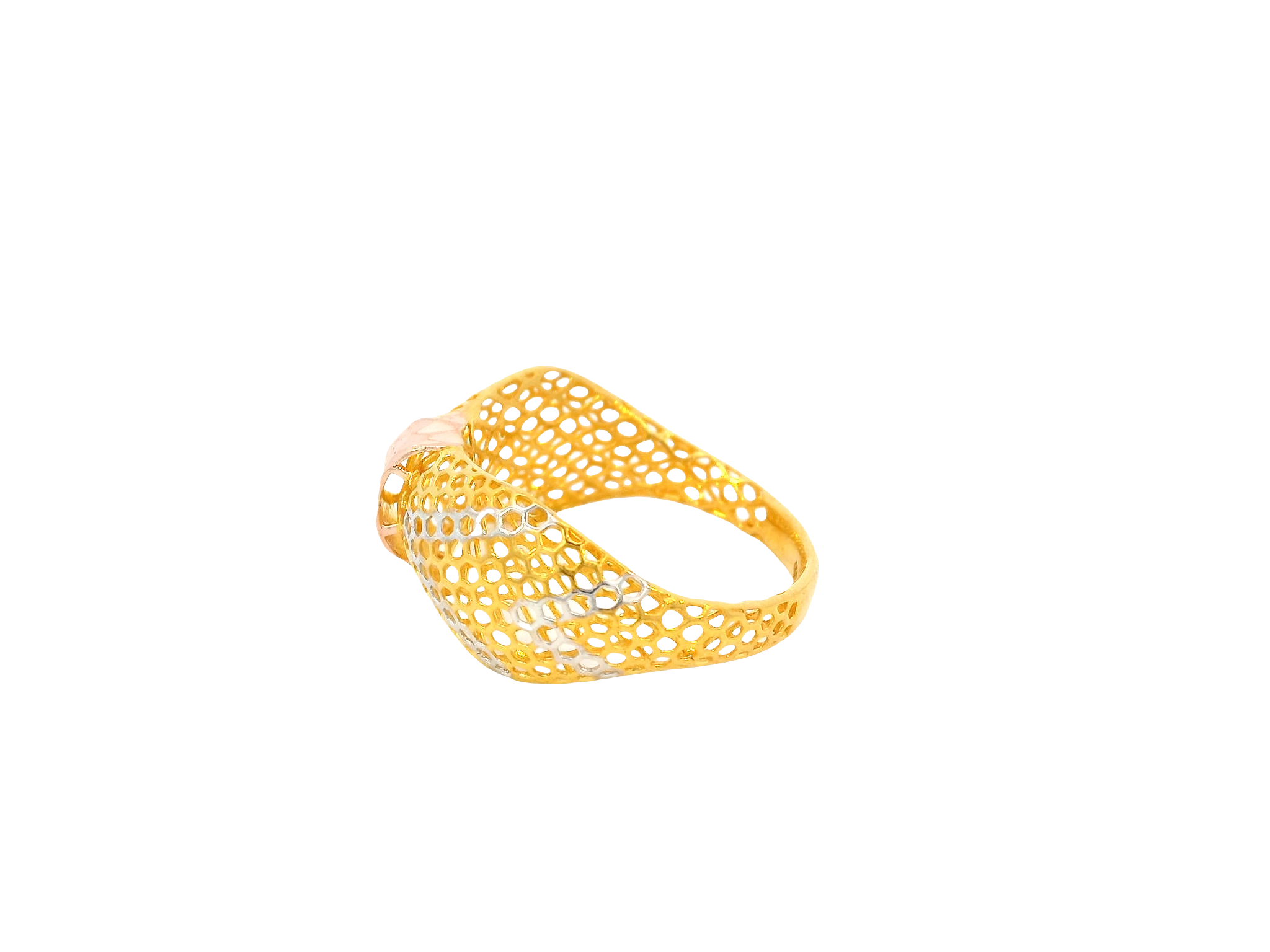 22K Tri-Color Gold Ring