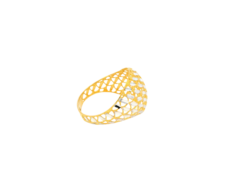 22K Yellow + White Gold Ring