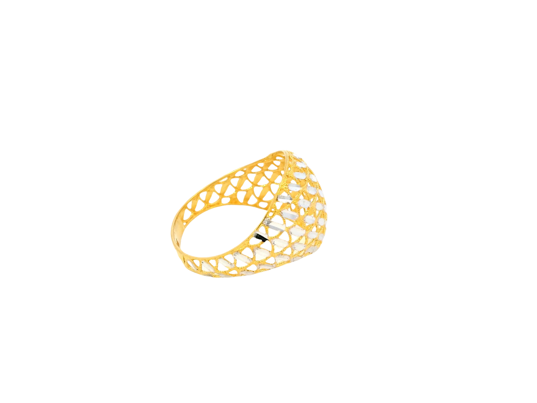 22K Yellow + White Gold Ring