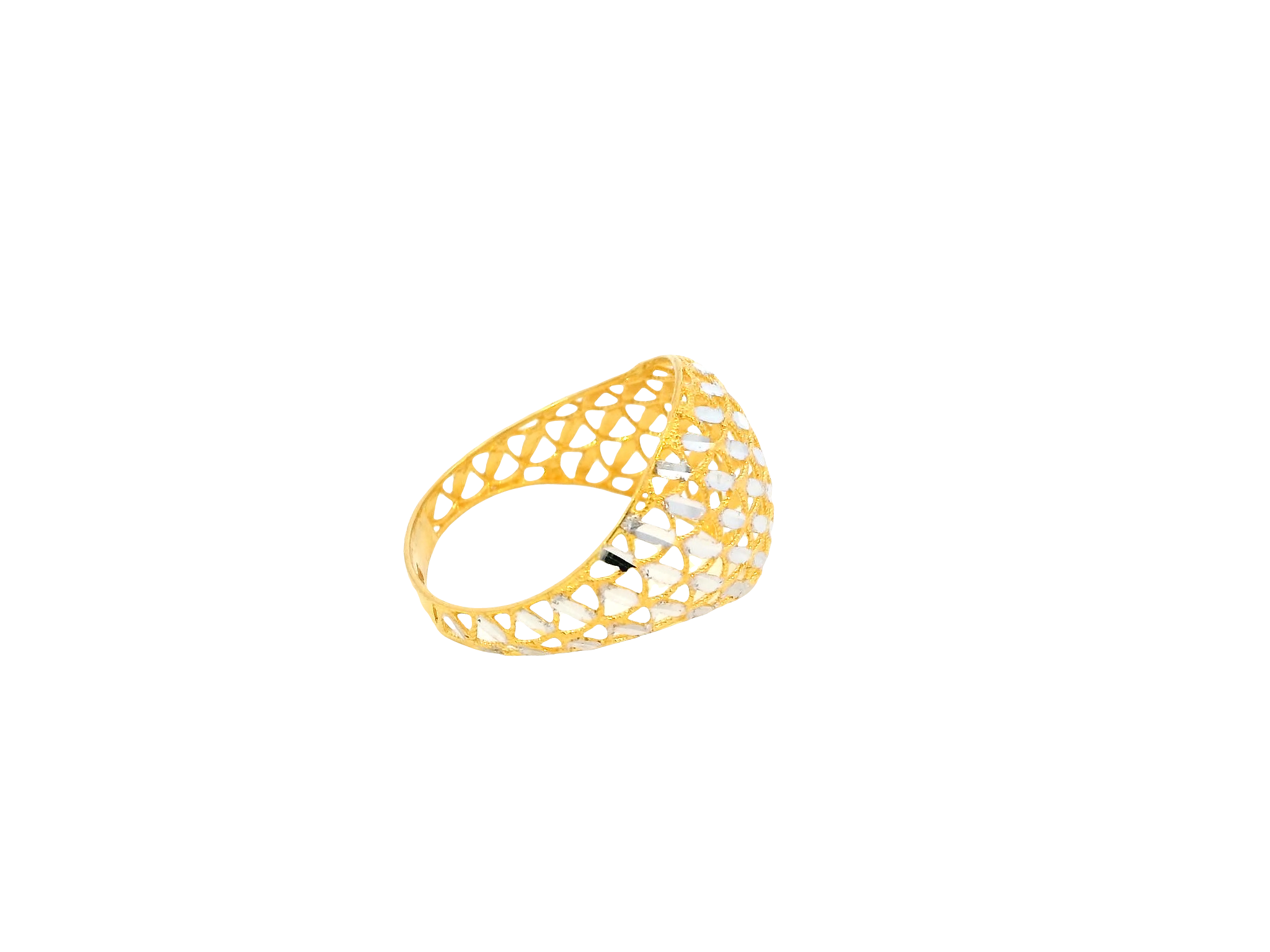 22K Yellow + White Gold Ring