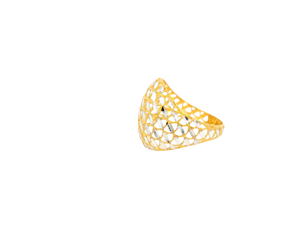 22K Yellow + White Gold Ring