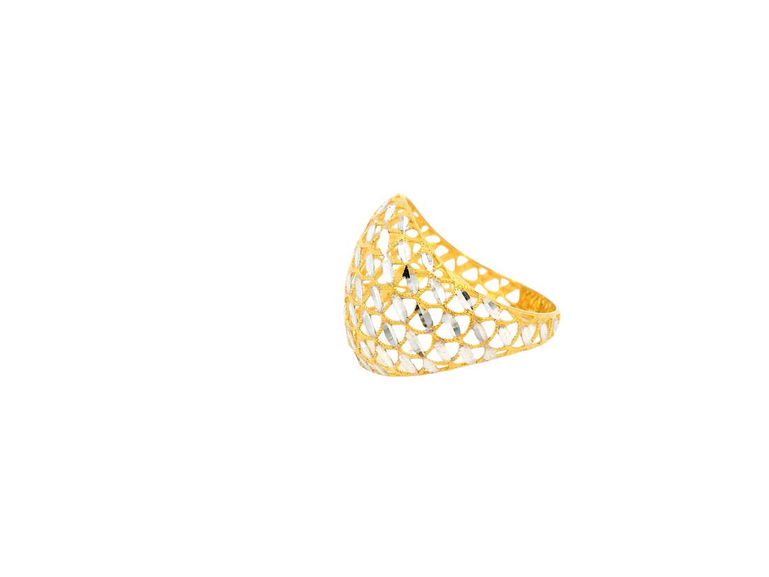22K Yellow + White Gold Ring