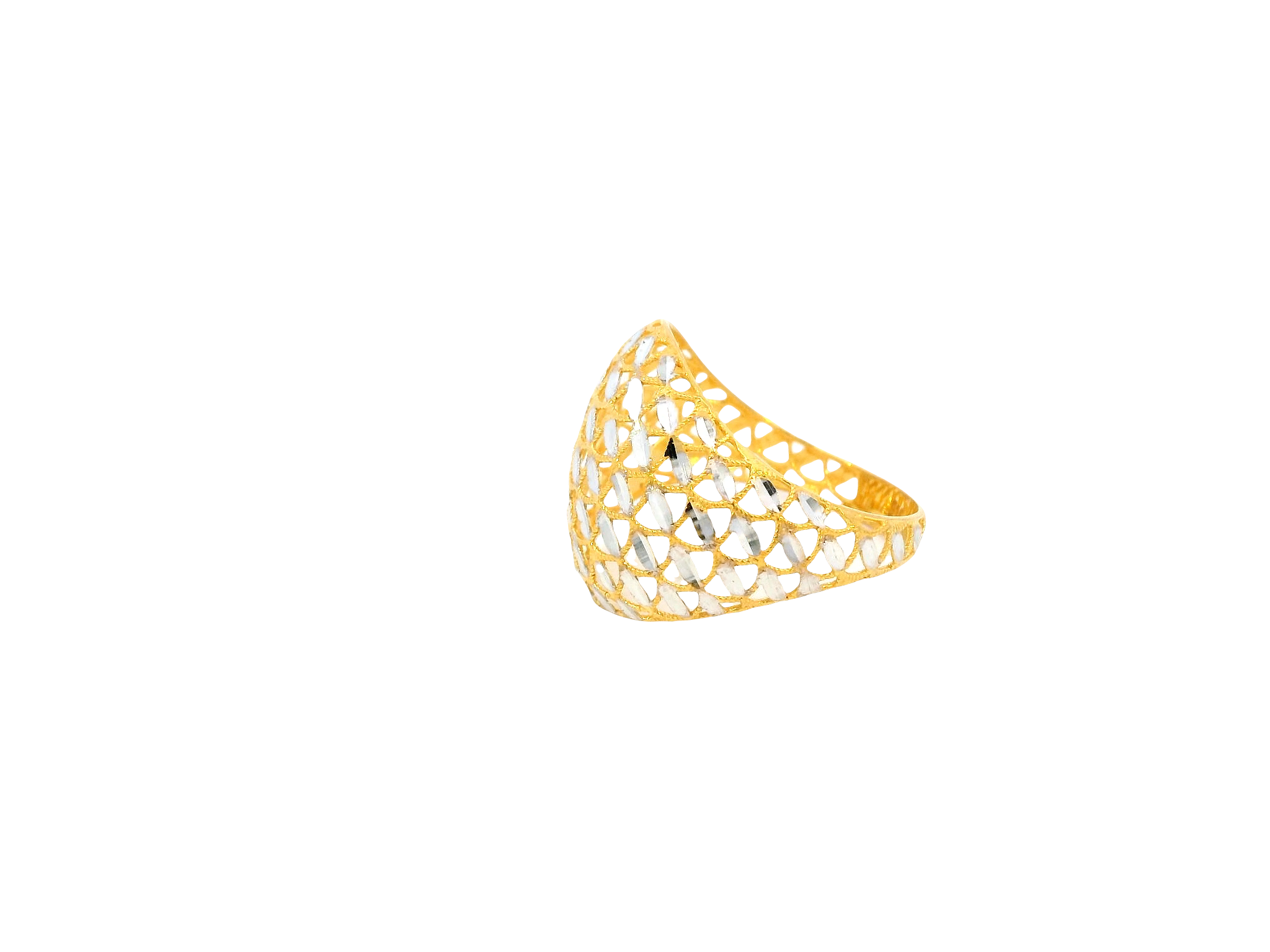 22K Yellow + White Gold Ring