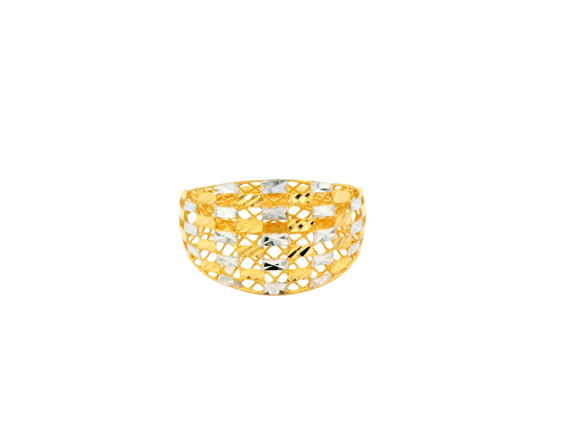 22K Yellow + White Gold Ring