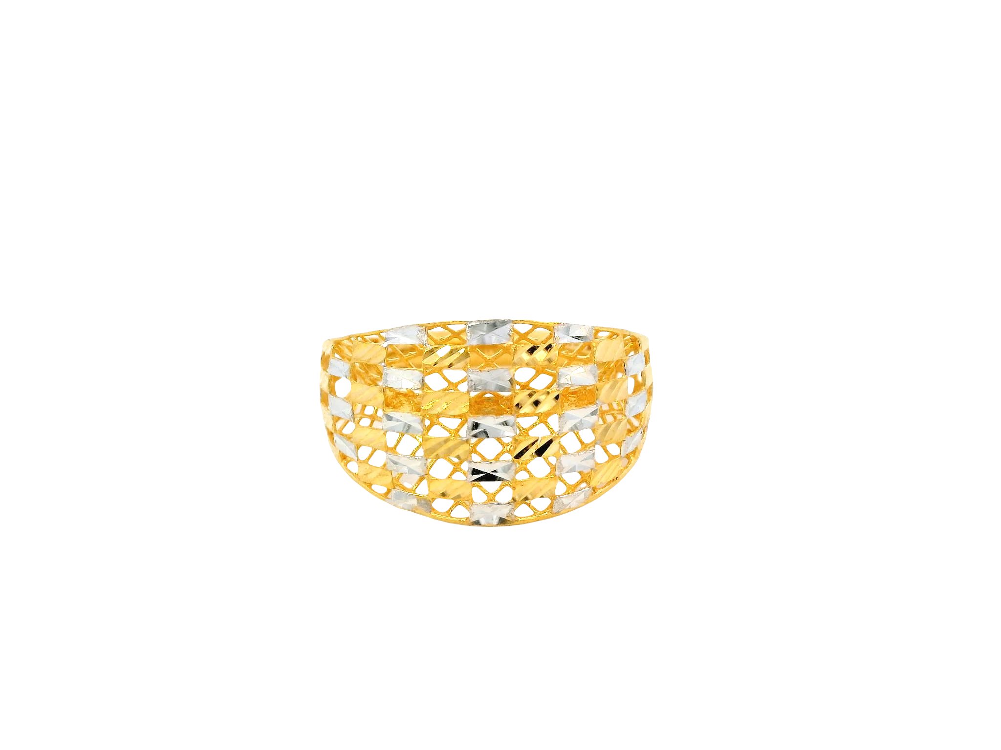 22K Yellow + White Gold Ring