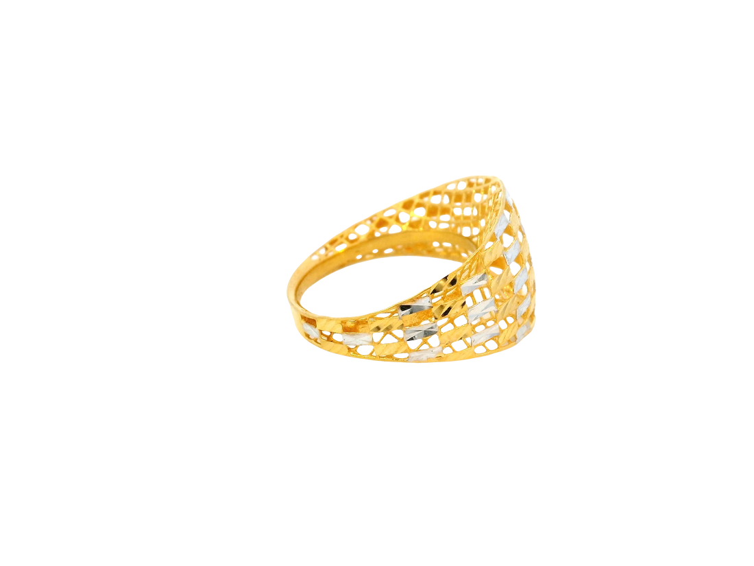 22K Yellow + White Gold Ring