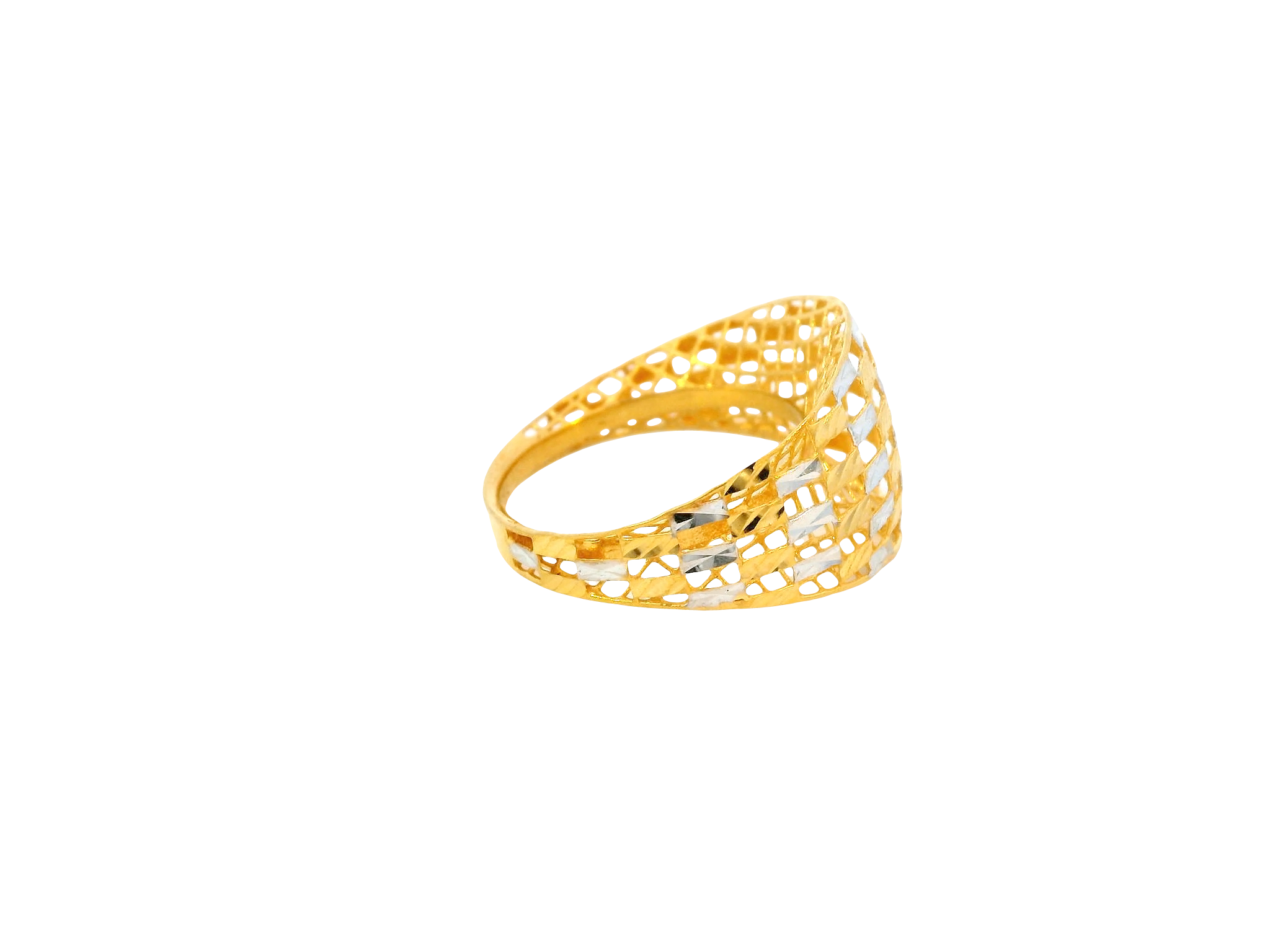 22K Yellow + White Gold Ring