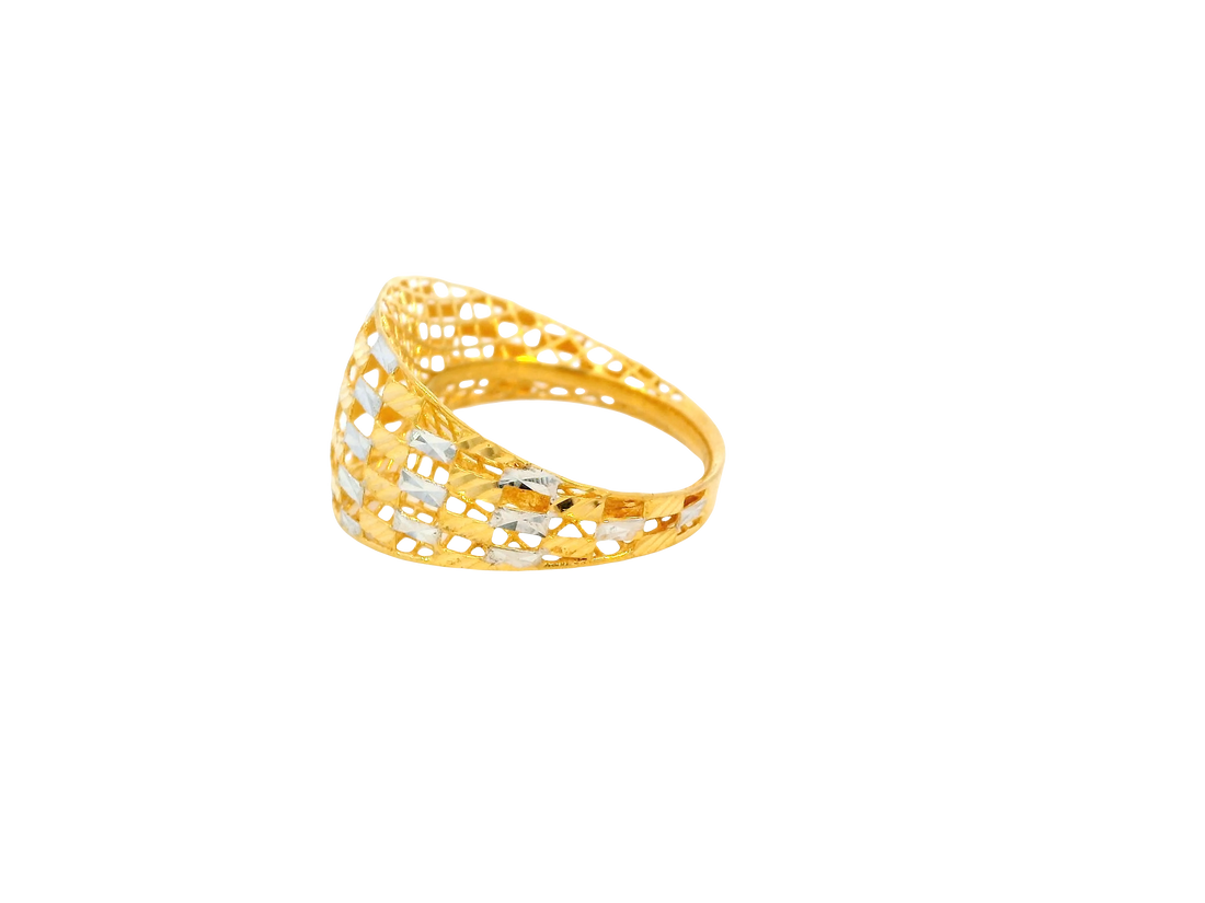 22K Yellow + White Gold Ring