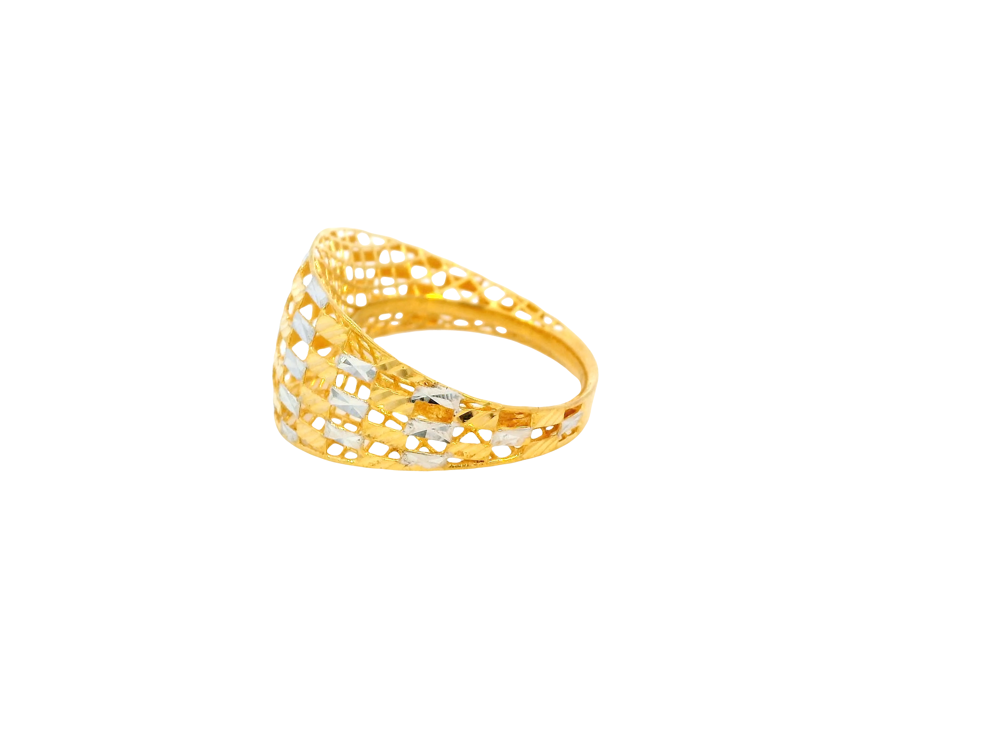 22K Yellow + White Gold Ring