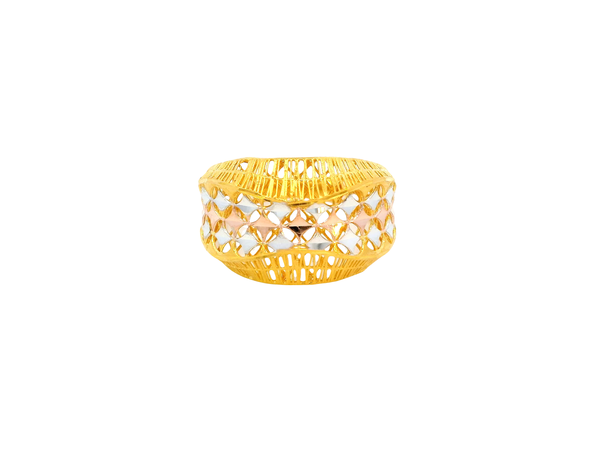 22K Tri-Color Gold Ring