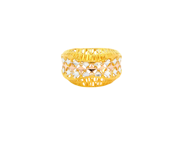 22K Tri-Color Gold Ring