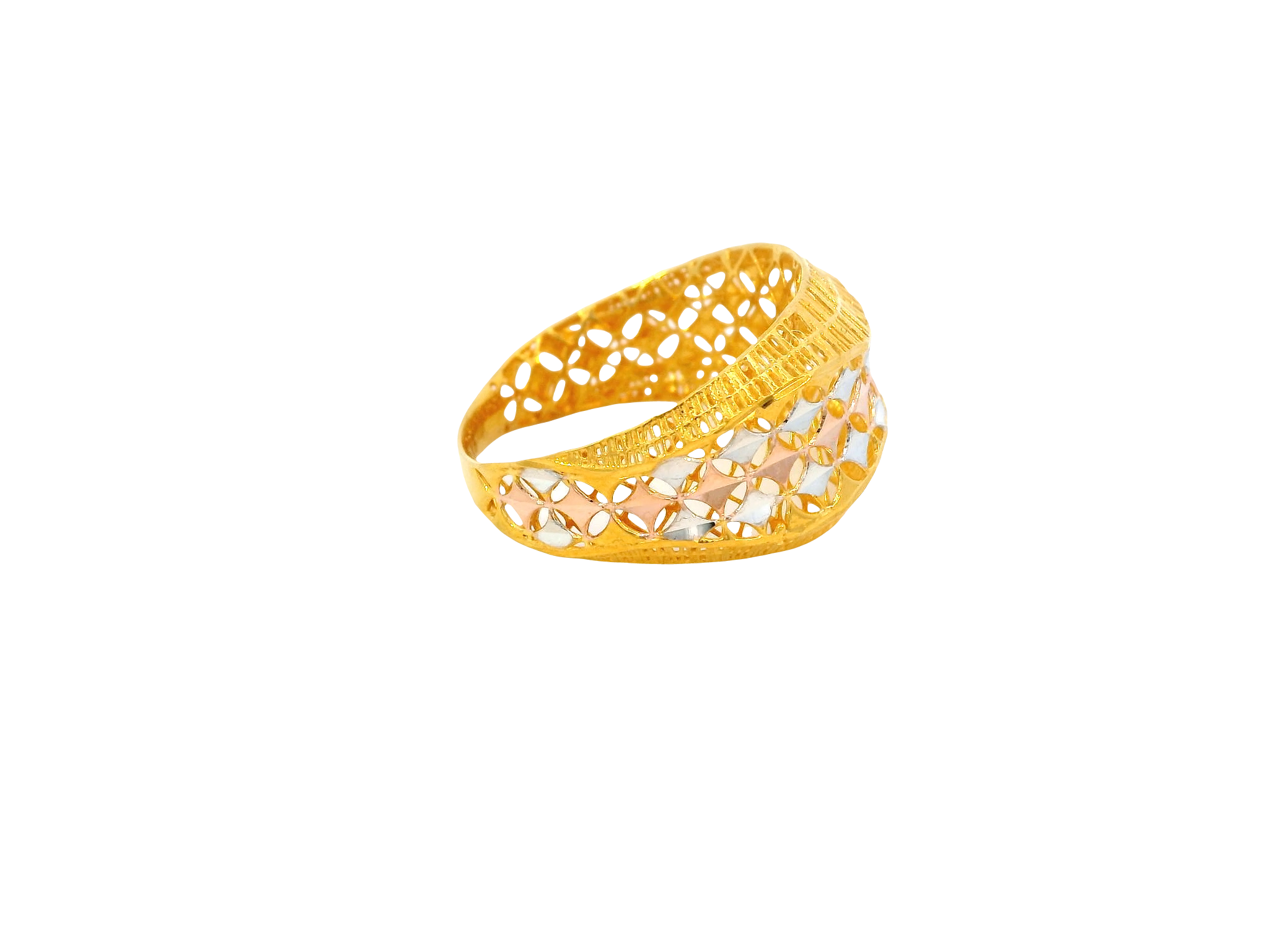 22K Tri-Color Gold Ring