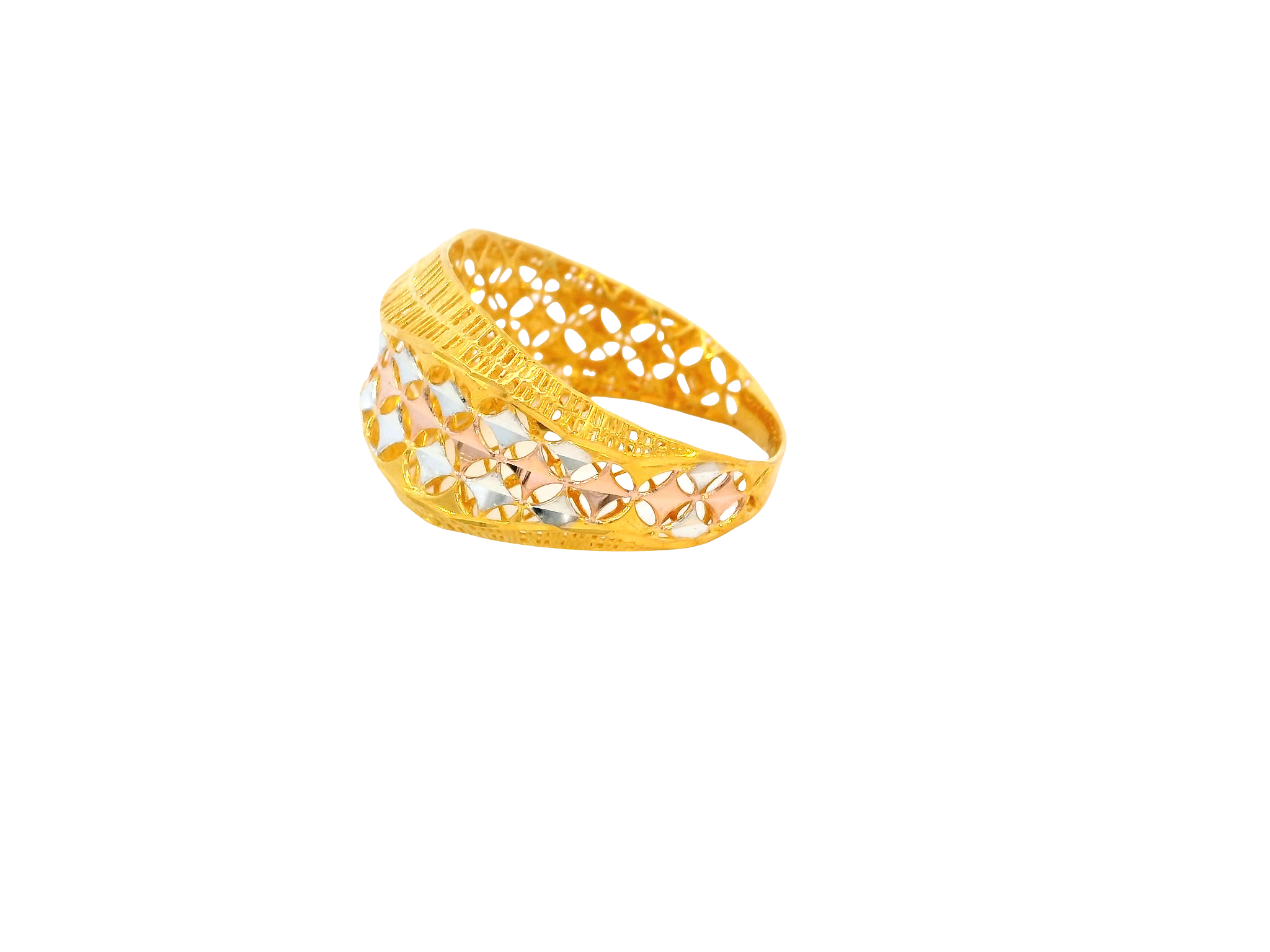 22K Tri-Color Gold Ring