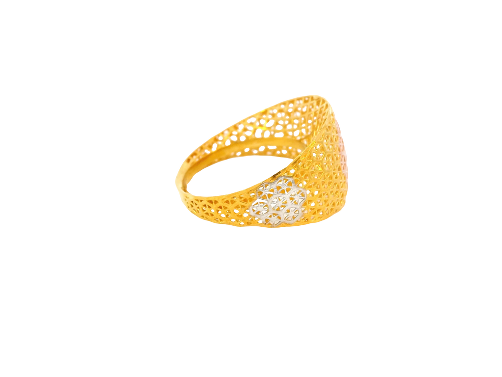22K Tri-Color Gold Ring