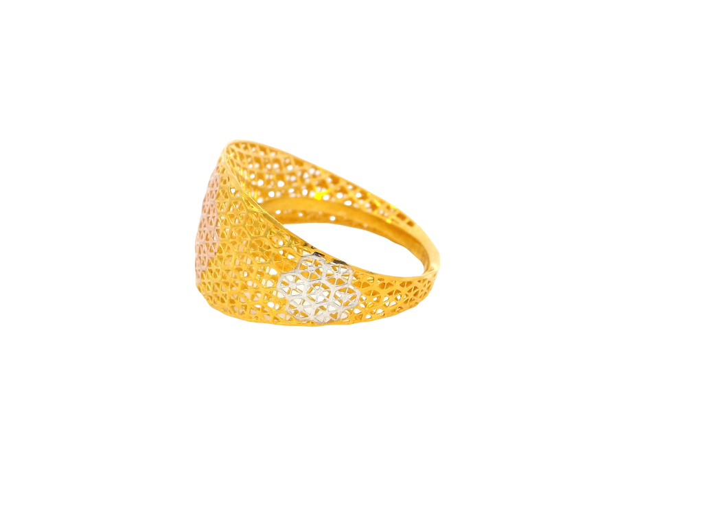 22K Tri-Color Gold Ring