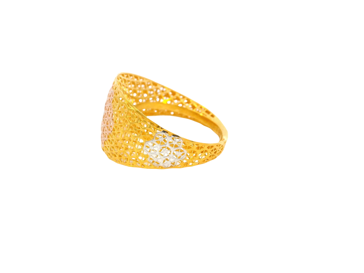 22K Tri-Color Gold Ring