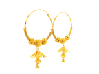 22K Yellow Gold Hoop Earrings