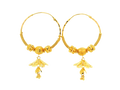 22K Yellow Gold Hoop Earrings