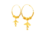 22K Yellow Gold Hoop Earrings
