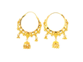 22K Yellow Gold Hoop Earrings
