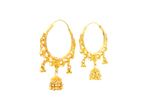 22K Yellow Gold Hoop Earrings
