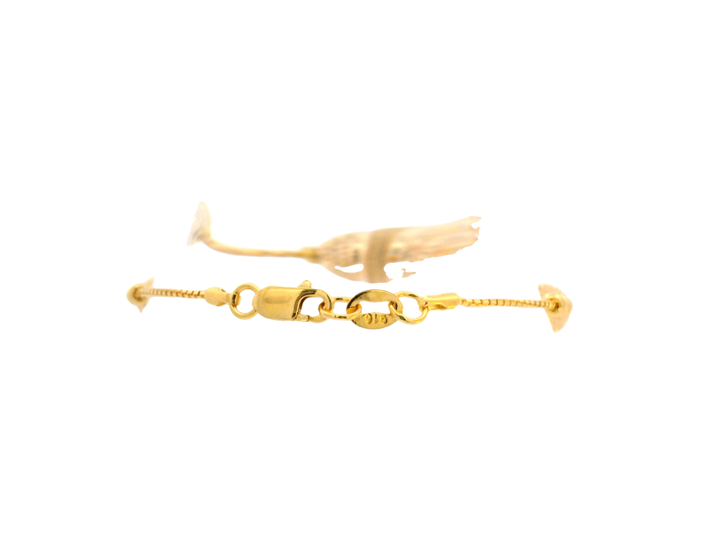 22K Yellow Gold Ladies Bracelet with Lobster Lock