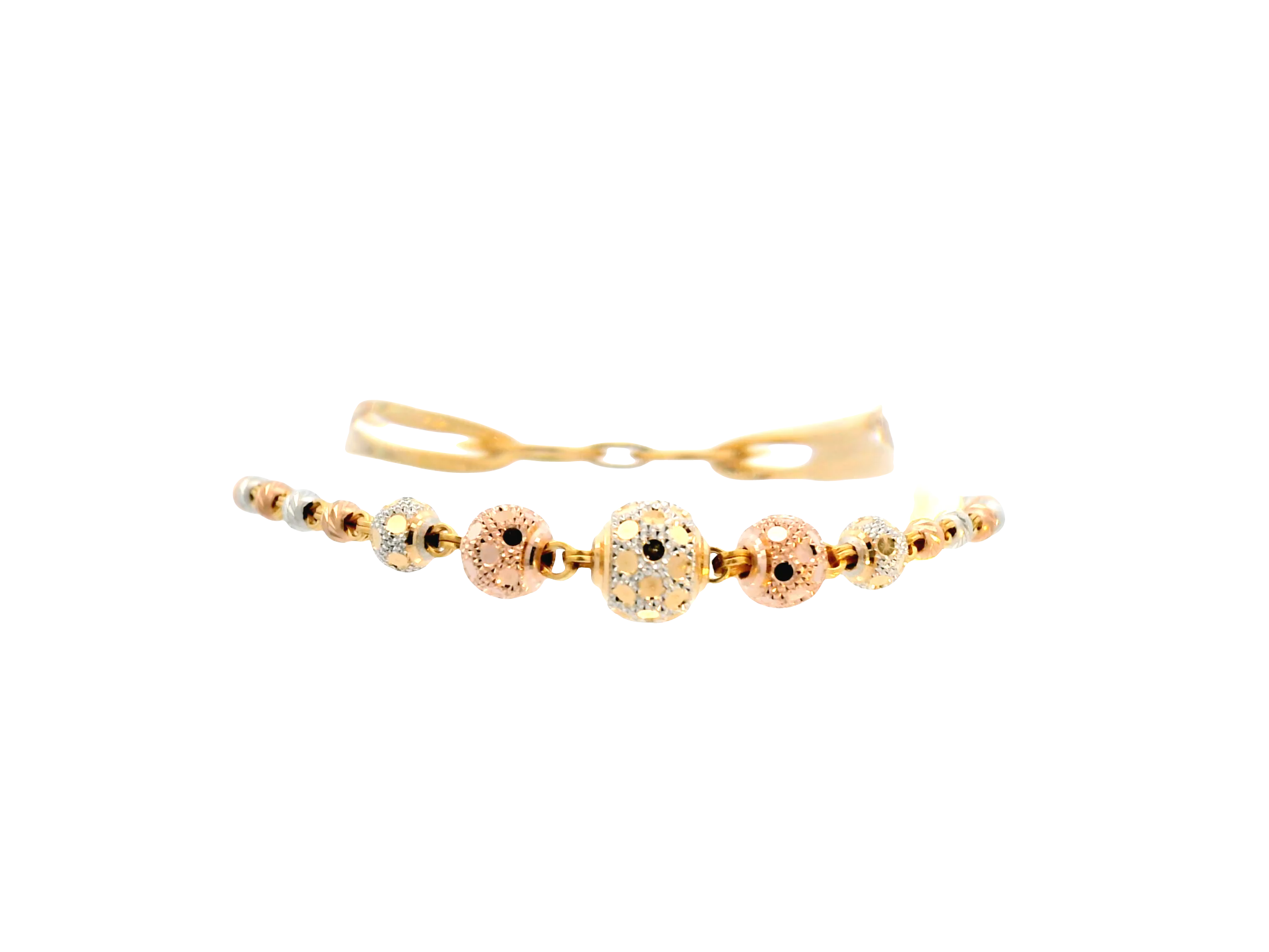 22K Tri-Color Gold Ladies Bracelet