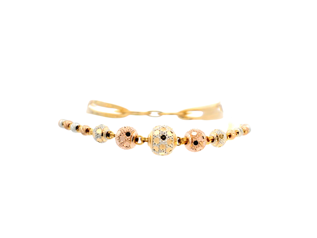 22K Tri-Color Gold Ladies Bracelet