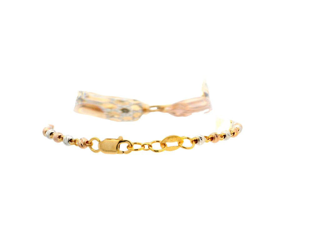 22K Tri-Color Gold Ladies Bracelet