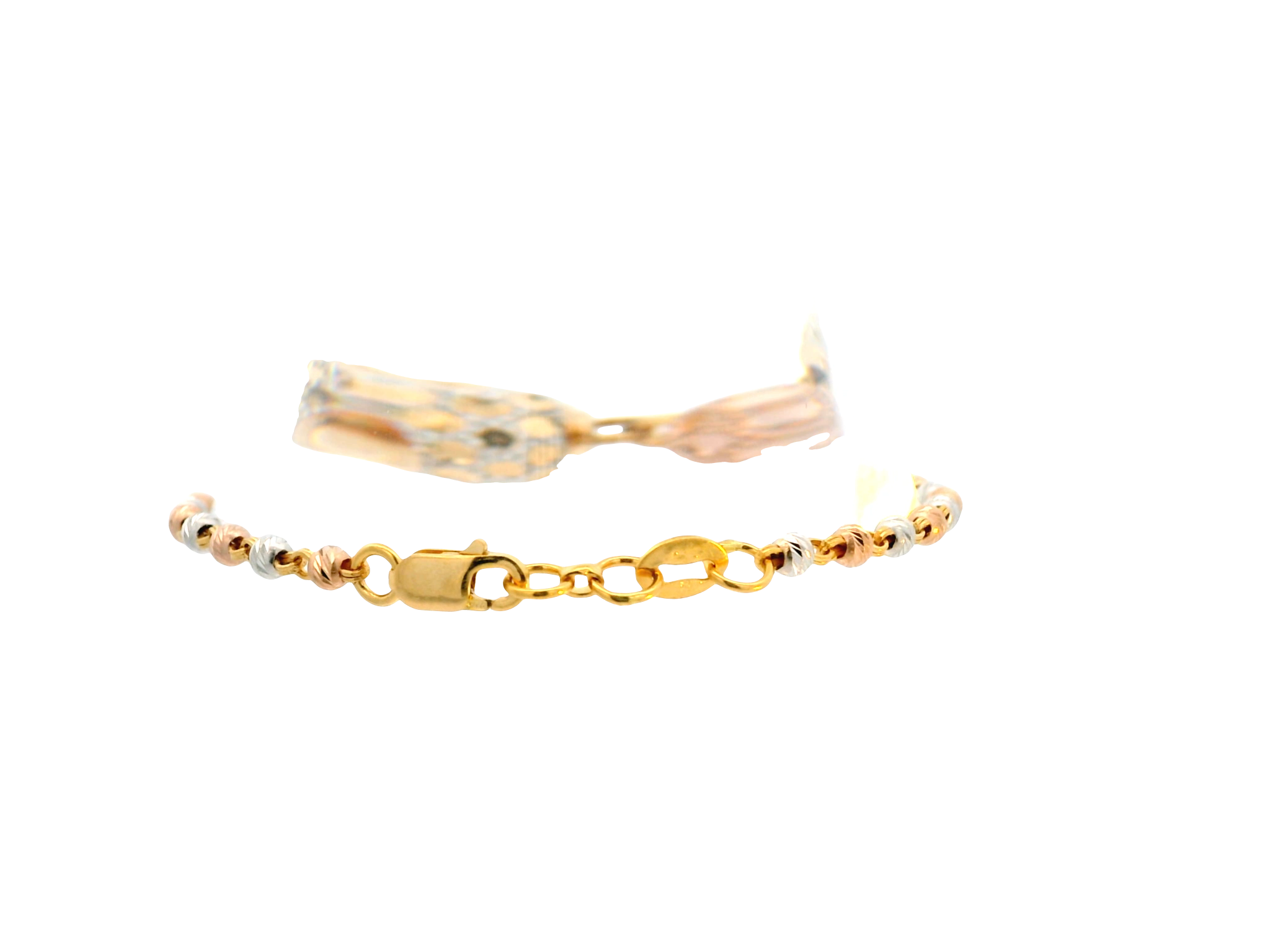 22K Tri-Color Gold Ladies Bracelet