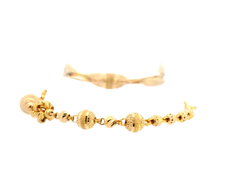 22K Yellow Gold Ladies Bracelet with Lobster Lock